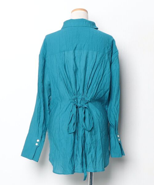 「crie conforto」 長袖シャツ SMALL ターコイズブルー レディース_画像2