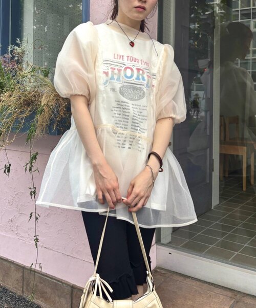 w closet（ダブルクローゼット） ブラウス シャツ 半袖 バックリボン