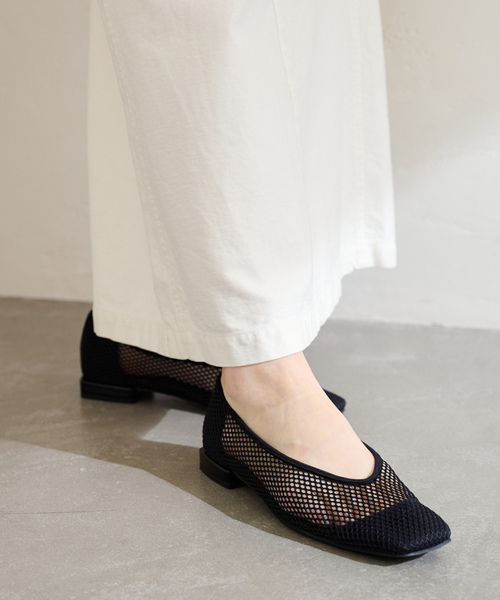 「LE TALON」 フラットパンプス 24.5cm ブラウン レディース_画像3