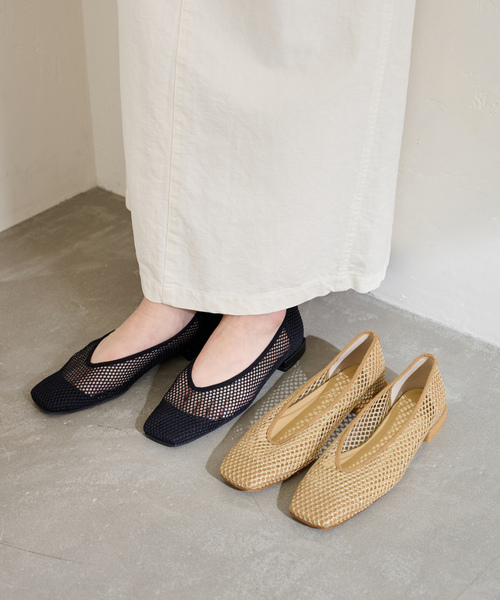 「LE TALON」 フラットパンプス 24.5cm ブラウン レディース_画像4