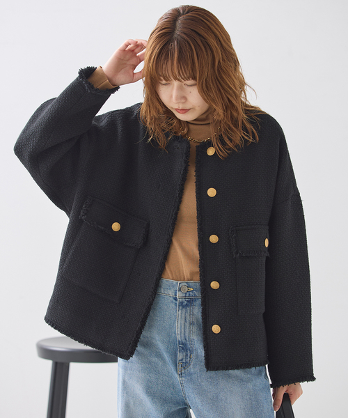 新品○ジャーナルスタンダード○LESSAGEGIOLICA○ツイードジャケット journal standard L'essage（ジャーナルスタンダード レサージュ