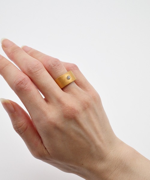 GILD 指輪 リング Rough diamond flat narrow ring レディース