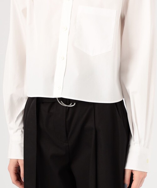 CABaN ブラウス シャツ コットンタイプライター クロップドシャツ