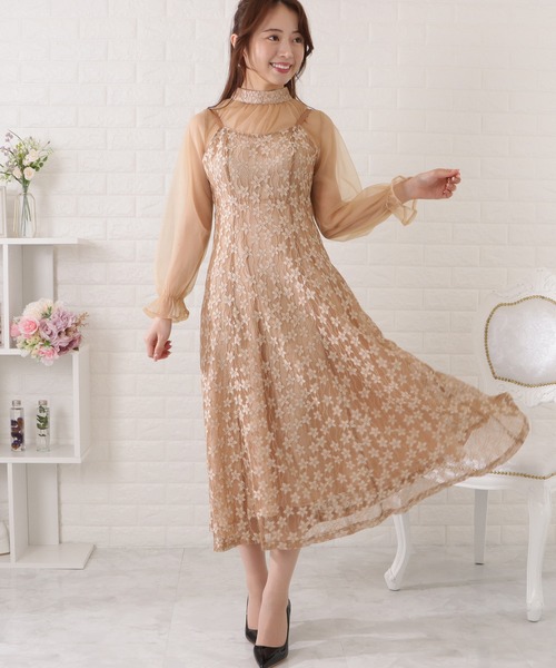 Lace Ladies(レースレディース) ドレス シフォンブラウス付き Lace Ladies(レースレディース) ドレス シフォンブラウス付き