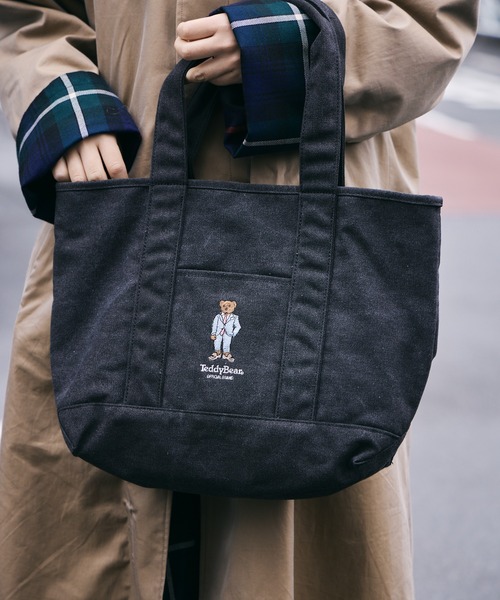 THE BAREFOOT トートバッグ テディベア 刺繍 トートバッグ A4サイズ