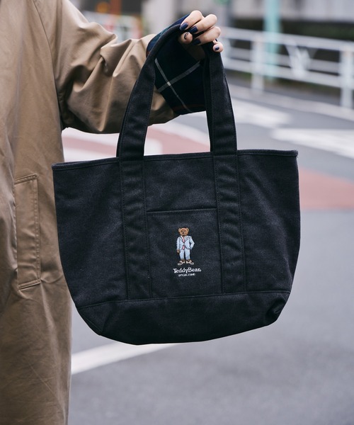 THE BAREFOOT トートバッグ テディベア 刺繍 トートバッグ A4サイズ