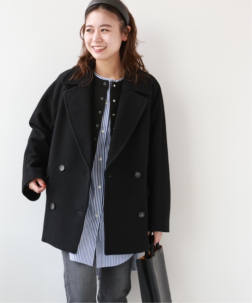 JOURNAL STANDARD relume 尾州ウールショートPコート JOURNAL STANDARD relume レディース コート ピーコート 「一部