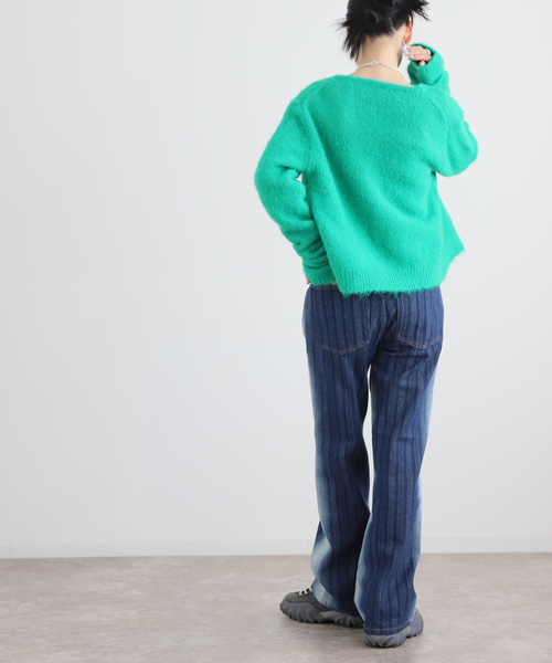 ♡OPEN SALE♡ ⑩スタイ 緑ゾウ デニム ストライプ ♡OPEN SALE♡ ⑩スタイ 緑ゾウ デニム ストライプ一 番 安い 通販