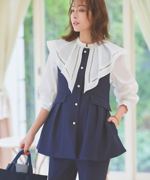 RUIRUE BOUTIQUE（ルイルエブティック） セットアップ パールボタン