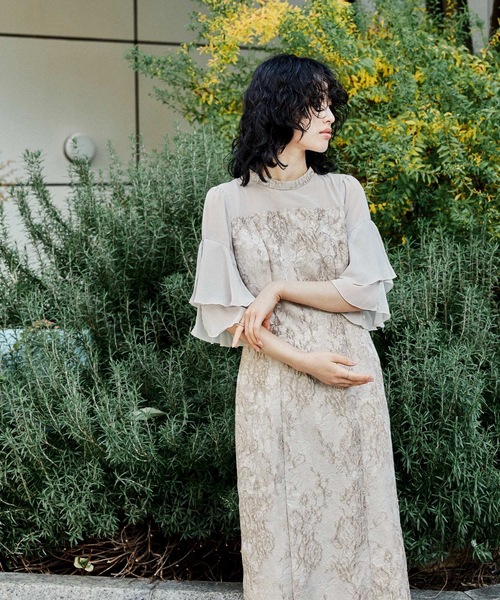 niana ドレス ジャガードIラインドレス パーティードレス 結婚式