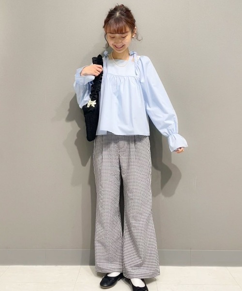 flower（ファッション） ブラウス シャツ ショルダーリボン