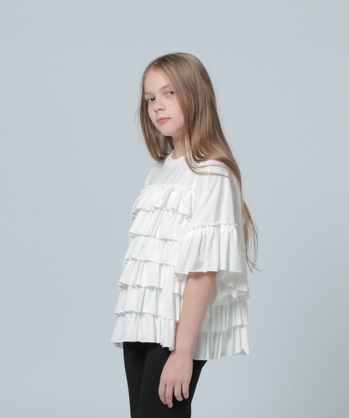 LOWRYS FARM tシャツ カットフリルティアードプルオーバー