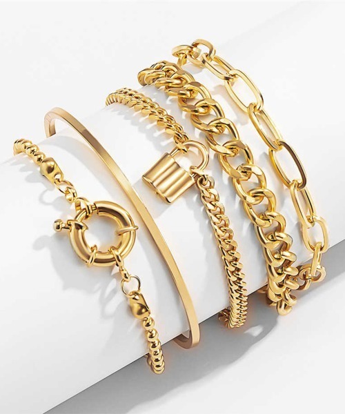 miniministore（ミニミニストア） バングル チェーンブレスレット 5点