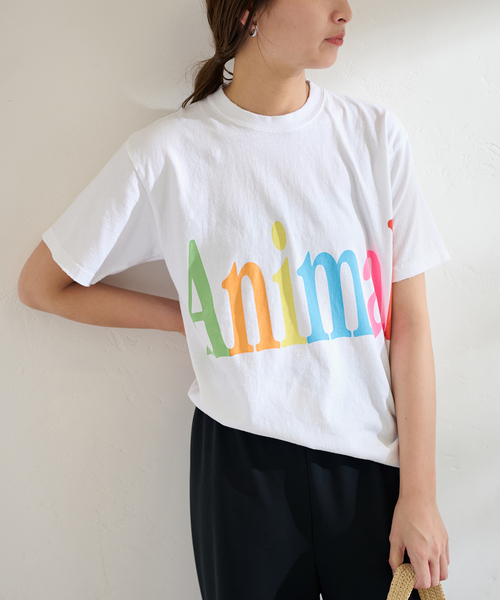 FRAMeWORK tシャツ STUDIO WEAREALLANIMALS Animals Letter T