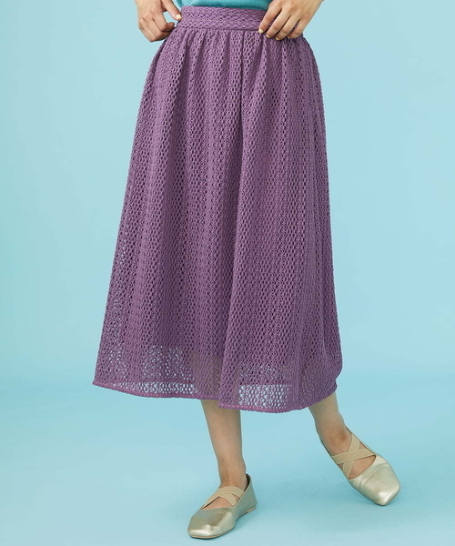 Jocomomola（ホコモモラ） スカート Arco レースギャザースカート