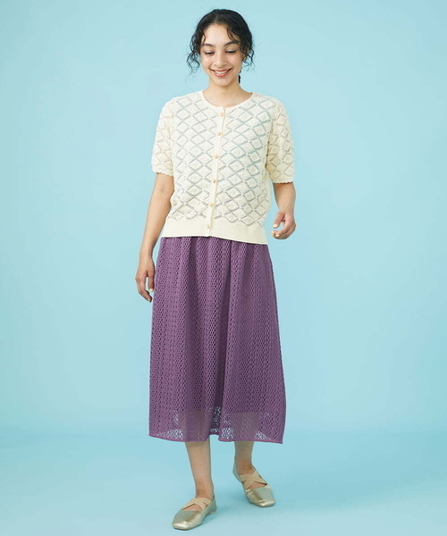 Jocomomola（ホコモモラ） スカート Arco レースギャザースカート