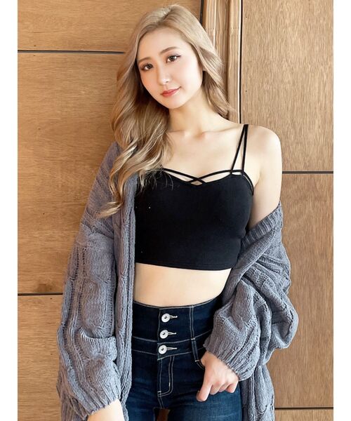 キャミソール FRONT BUTTON KNIT キャミソール 最終値下げ✨FRONT