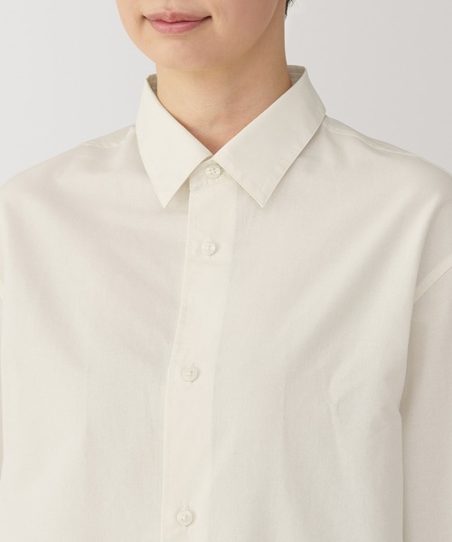 無印良品（MUJI） ブラウス シャツ 婦人 和紙混ポプリンシャツ