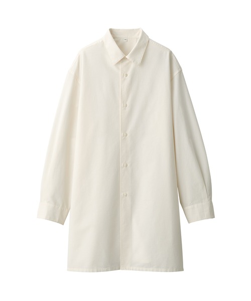 無印良品（MUJI） ブラウス シャツ 婦人 和紙混ポプリンシャツ