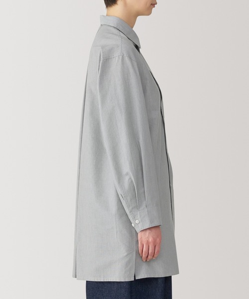 無印良品（MUJI） ブラウス シャツ 婦人 和紙混ポプリンシャツ