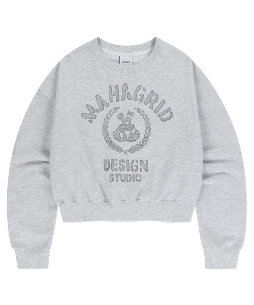 トレーナー スウェット 「mahagrid/マハグリッド」 VINTAGE COLLEGE CROP SWEATSHIRT/ヴィンテージカレッジ クロ MAHAGRID トレーナー スウェット 「mahagrid/マハグリッド