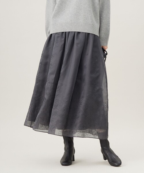 ビーティングハート カーキグレーコーデュロイスカート 自由区