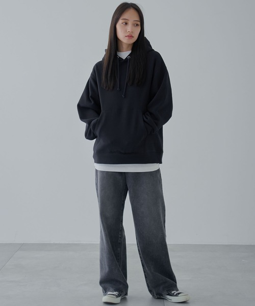   パーカー シンプル スタイリッシュ リラックス WEGO パーカー WEGO/リラックスフィットスウェットプルパーカー