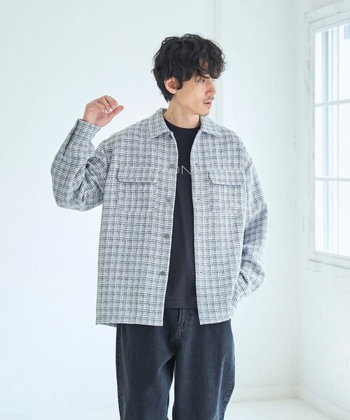 RONEL シャツ ファンシーツイードシャツ メンズ : ZOZOTOWN Yahoo!店