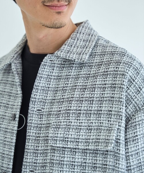 RONEL シャツ ファンシーツイードシャツ メンズ : ZOZOTOWN Yahoo!店