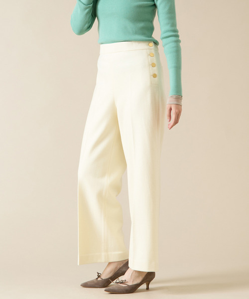 martinique（マルティニーク） パンツ ウールジャージ―ワイドパンツ