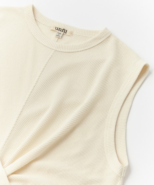 unfil ワンピース アンフィル / raw silk ribbed-jersey sleeveless 