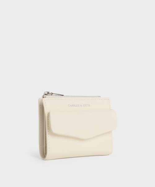 追跡有★Charles＆Keith Rachel ポケット 2つ折り財布 CHARLES ＆ KEITH 財布 Rachel レイチェル フロントポケット