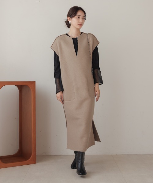 BAB（バブ） ワンピース リバーシブルキーネックワンピース : ZOZOTOWN