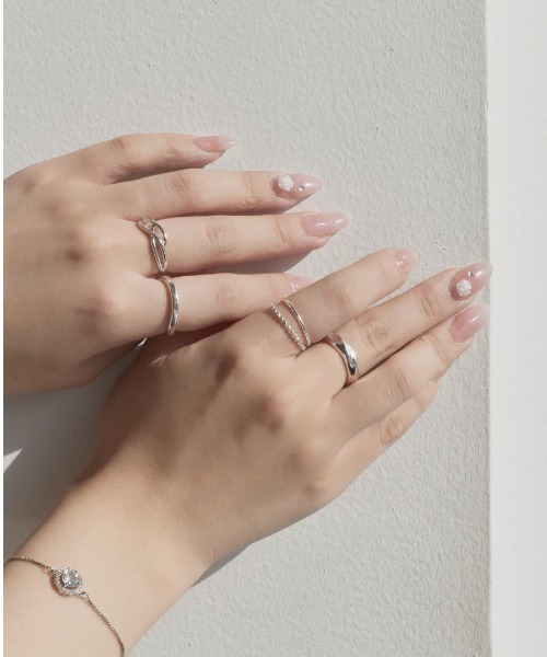 Reurie'（レウリィ） 指輪 リング ウェーブリング 5SET 指輪 重ね付け