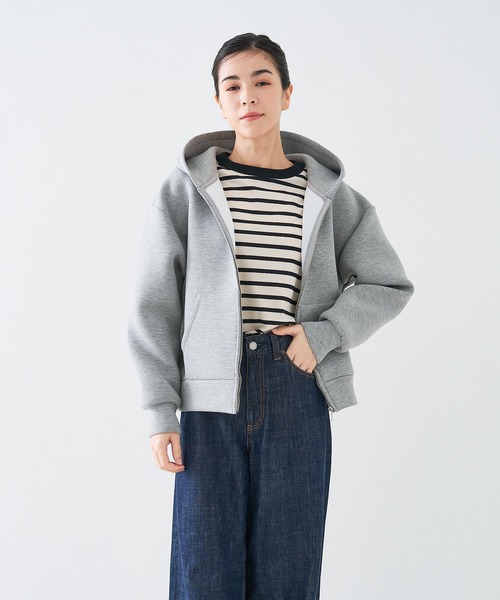   Jeans グレー パーカー collex（コレックス） パーカー ダンボールジップパーカー レディース