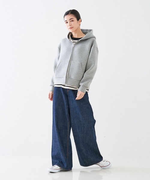 collex（コレックス） パーカー ダンボールジップパーカー レディース