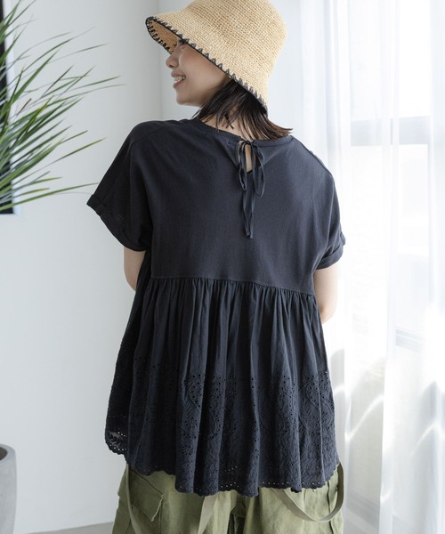 「niko and...」 半袖チュニック LARGE ピンク レディース