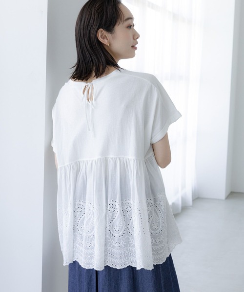 「niko and...」 半袖チュニック LARGE ピンク レディース