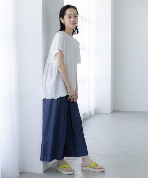 「niko and...」 半袖チュニック LARGE ピンク レディース