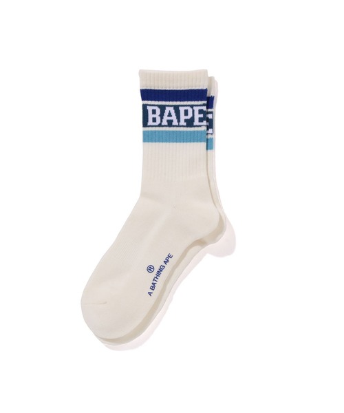 A BATHING APE 靴下 BAPE LINE SOCKS メンズ : ZOZOTOWN Yahoo