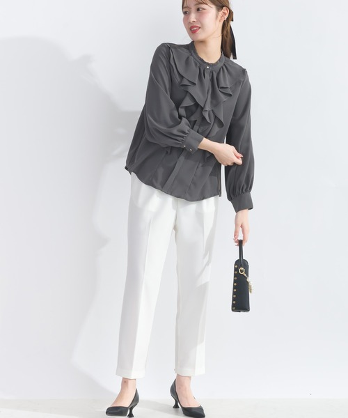 PICCIN ブラウス シャツ 「WEB限定」フロントラッフルフリル