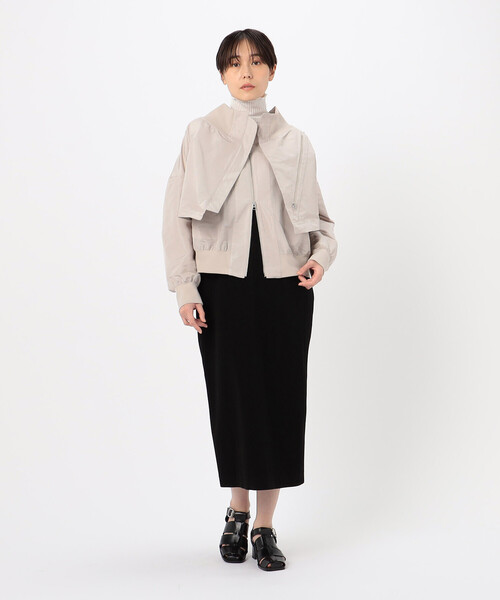 ギャバジン K．T（Gabardine K．T）/【レイヤード】シャンブレータフタ ブルゾン Gabardine K.T（ギャバジンK.T） ブルゾン アウター 「レイヤード