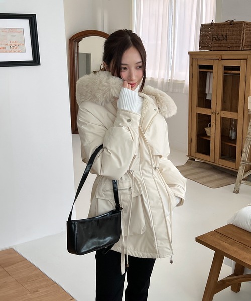 【美品】 定価4万8,600円 ファー ベージュ ダウン コート 楽天市場】【15%OFFクーポン】ダウンコート レディース ショート