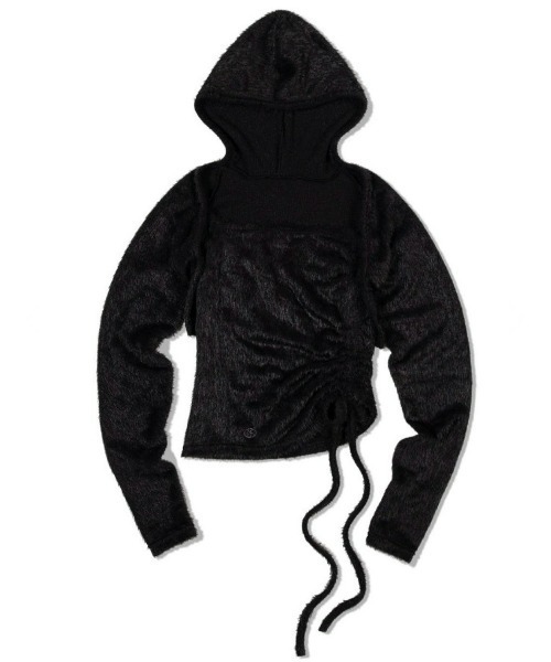 カーディガン 「Uglyshadow」ANGORA HOODIE TANK TOP レディース UGLY SHADOW カーディガン 「Uglyshadow」ANGORA HOODIE TANK