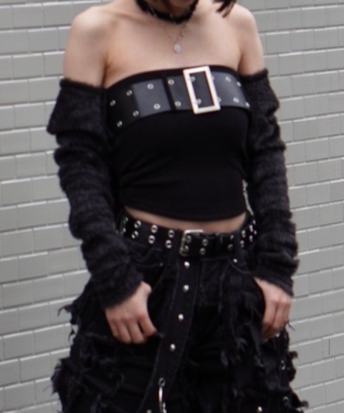 カーディガン 「Uglyshadow」ANGORA HOODIE TANK TOP レディース UGLY SHADOW カーディガン 「Uglyshadow」ANGORA HOODIE TANK