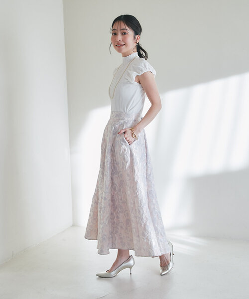 La boutique Bonbon スカート 「お上品シルエット」花柄
