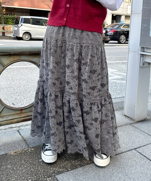L*y様 Vintageヴィンテージ レーススカート SOLLON.（ソルロン） スカート ヴィンテージレースフレアスカート