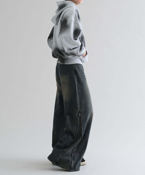 【EPNK】Side zip wash denim pants epnok ジーンズ 「EPNK」Side zip wash denim pants / サイド