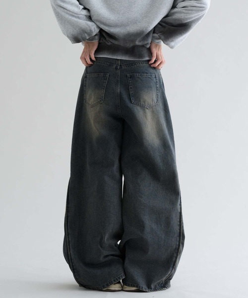 ☆韓国人気☆Washingワイドデニム/KHAKIPOINT☆ MUSINSA公式 | KHAKIPOINT Washing Wide Denim (gray)