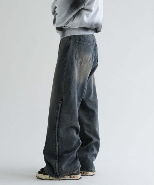 epnok ジーンズ 「EPNK」Side zip wash denim pants / サイド
